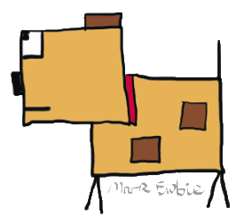 Square dog drawing