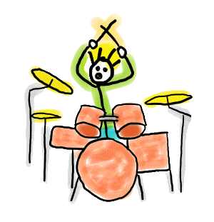 Stickman Drummer with arms raised and crossed sticks—capturing the joy of percussion in bold, expressive style. This design channels rhythm, motion, and attitude in one iconic gesture. Perfect for drummers, beat‑makers, and anyone who knows what a paradiddle is.