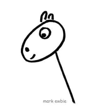 Simple giraffe face