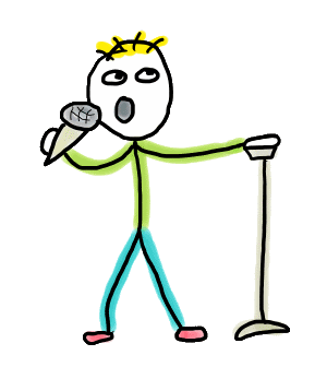 A fun hand-drawn design shows a Stand Up Comedy Stickman delivering zingers to the audience while leaning confidently on the mic stand. Great for comedians, open-mic nights and anyone who enjoys a laugh. Style and humor in a cool, expressive drawing.